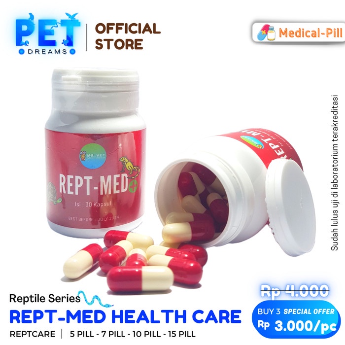 PROMO MRVET REPT MED KAPSUL OBAT KURA FLU PILEK MOGOK MAKAN SULCATA