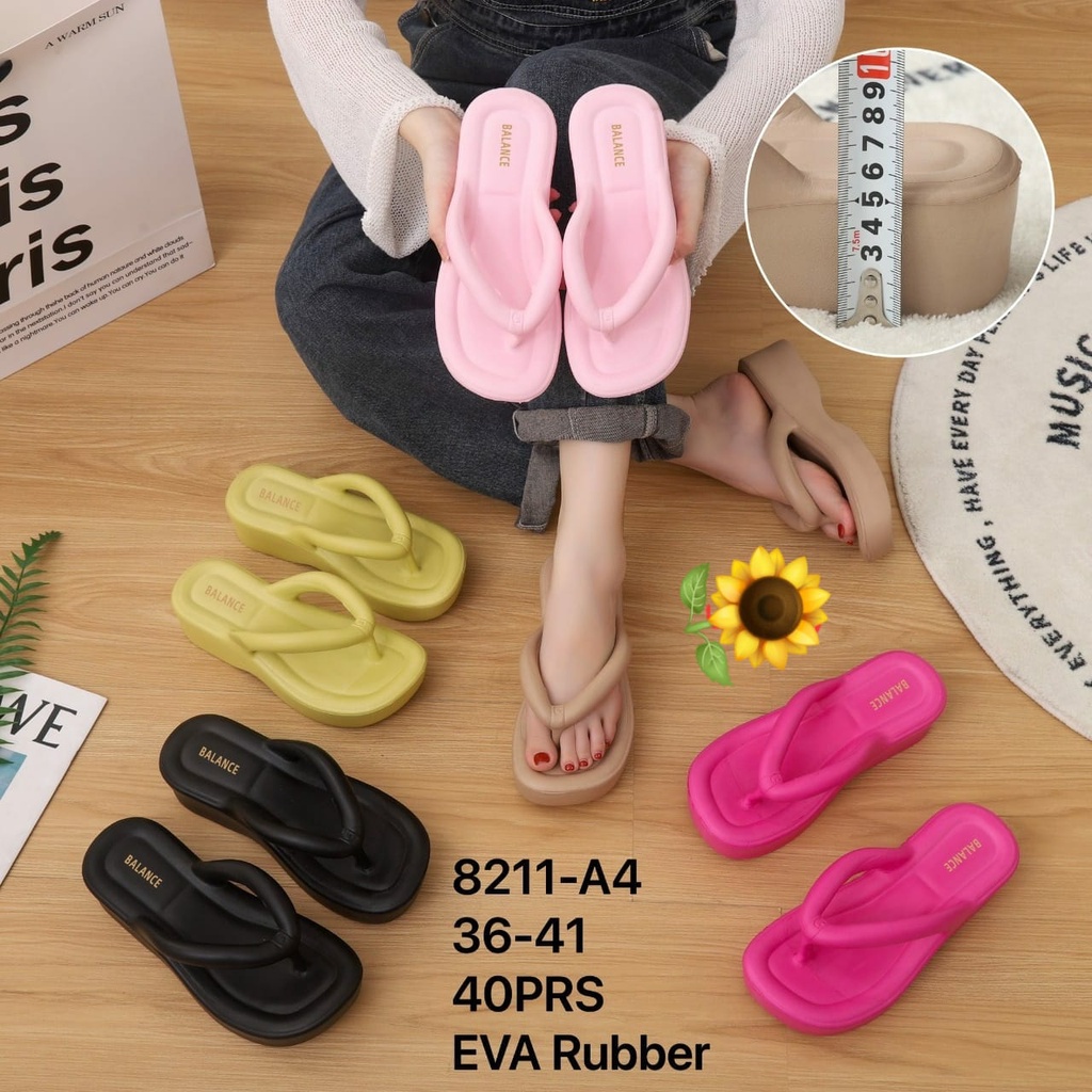 Sandal Karet Jelly Wedges Wanita Import Model Fashion KoreaTerbaru Original Kekinian by AGUNG STYLE Balance 8211-B1