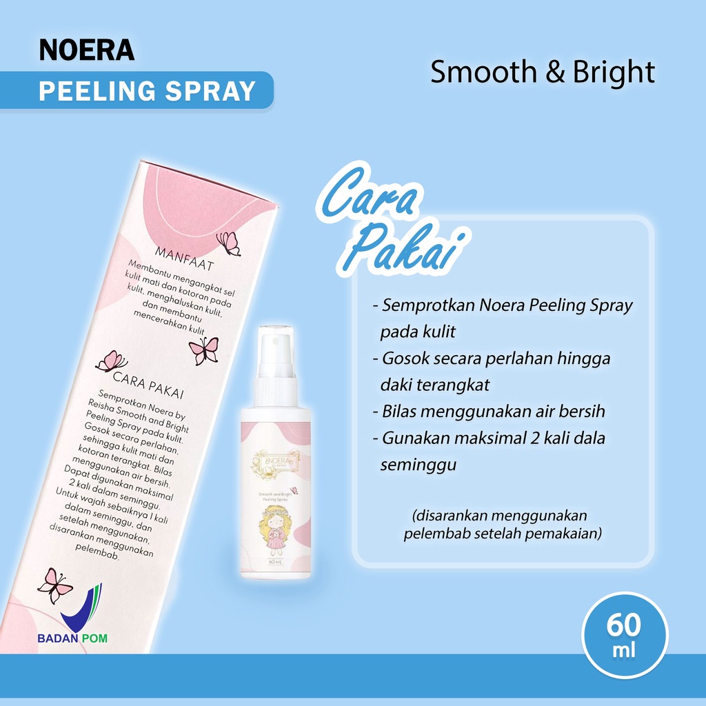 Noera Bright &amp; Smooth Peeling Spray Mengangkat Sel Kulit Mati Exfoliating Spray Face &amp; Body Peeling