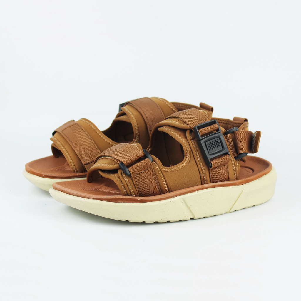 BOYSCODE Sendal Gunung Outdoor Distro Pria Wanita VERGIL Brown Coklat / Sendal Slide Pria / Sendal Santai