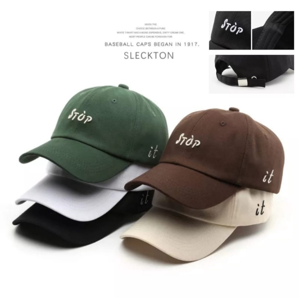 TOPI BASEBALL HAT PRIA WANITA CAPS STOP IT UNISEX TERBARU COD
