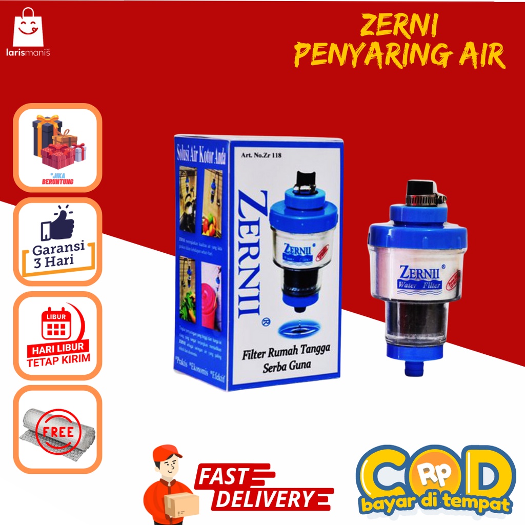 Zernii Zerni Penyaring / Saringan / Penjernih Air Karbon Carbon Alat Penyaring Saringan Air Kotor Kran Kamar Mandi Filter Air Keruh Sumur Zerni Water Purifier Alat Penjernih Air Filter Air Keran Filter Air Sumur Pembersih Air Keran Penjernih Air Sumur