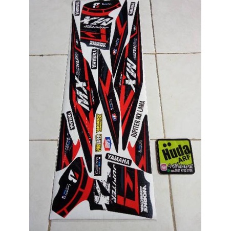"AWN.22De22y" Striping sticker lis motor variasi yamaha jupiter mx lama/old OJMX  hijau-biru-merah