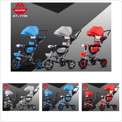 Tricycle AT-7705 Aviator - Sepeda Roda Tiga Anak