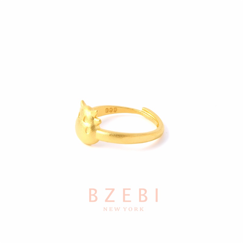 Bzebi Cincin Emas Berlian 18k Cincin Terbuka Dapat Disesuaikan Anti Karat Gaya Korea Aksesoris Fashion Wanita Aksesoris Harian Perhiasan Premium Hadiah Ultah Dengan Box 374r