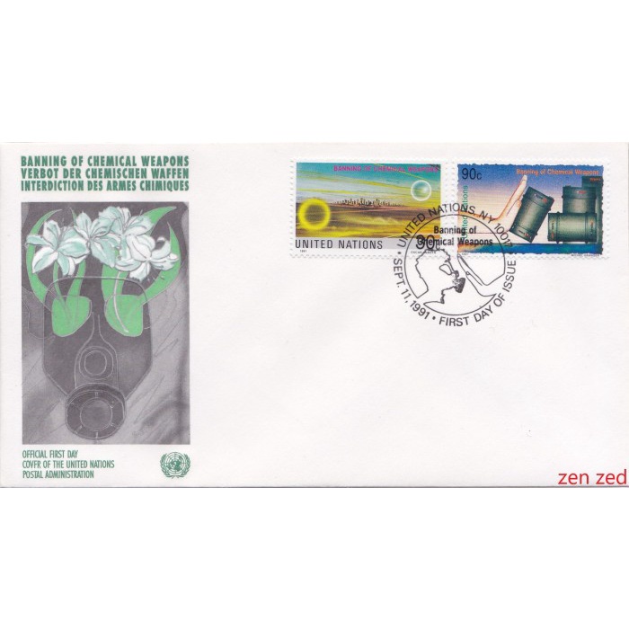 

A389 Prangko United Nations FDC 1991 Banning of Chemical Weapons 1 Pcs