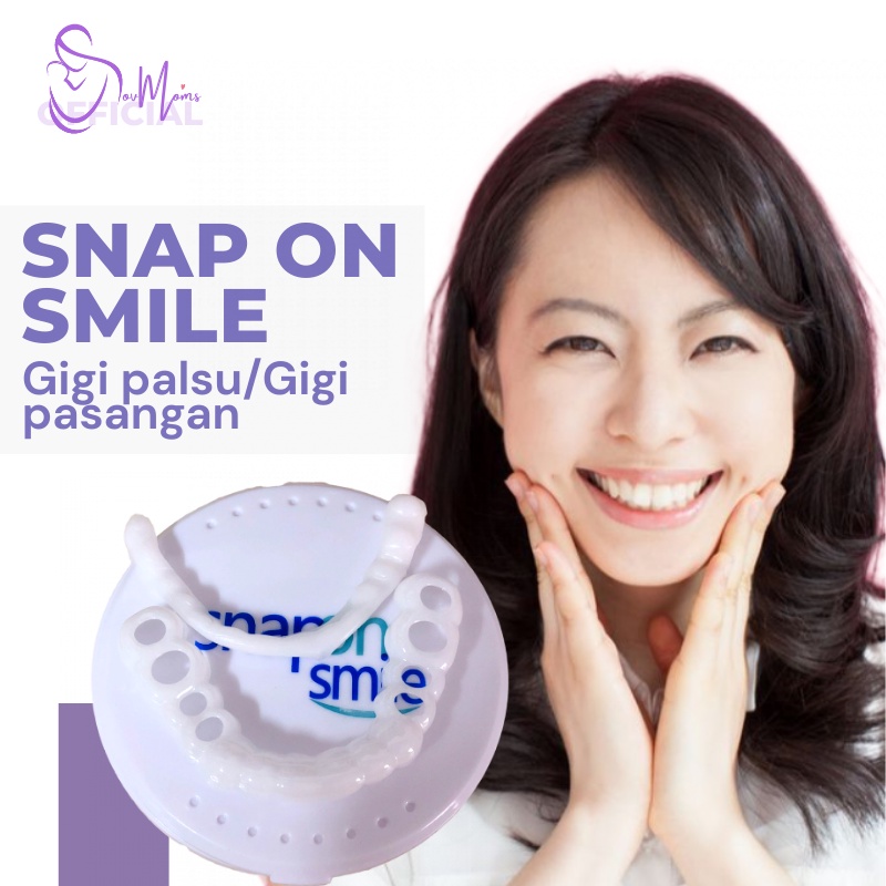 Gigi Palsu Snap On Smile Gigi Palsu Atas Bawah Instan Silikon Snap On Smile Putih Original Authentic