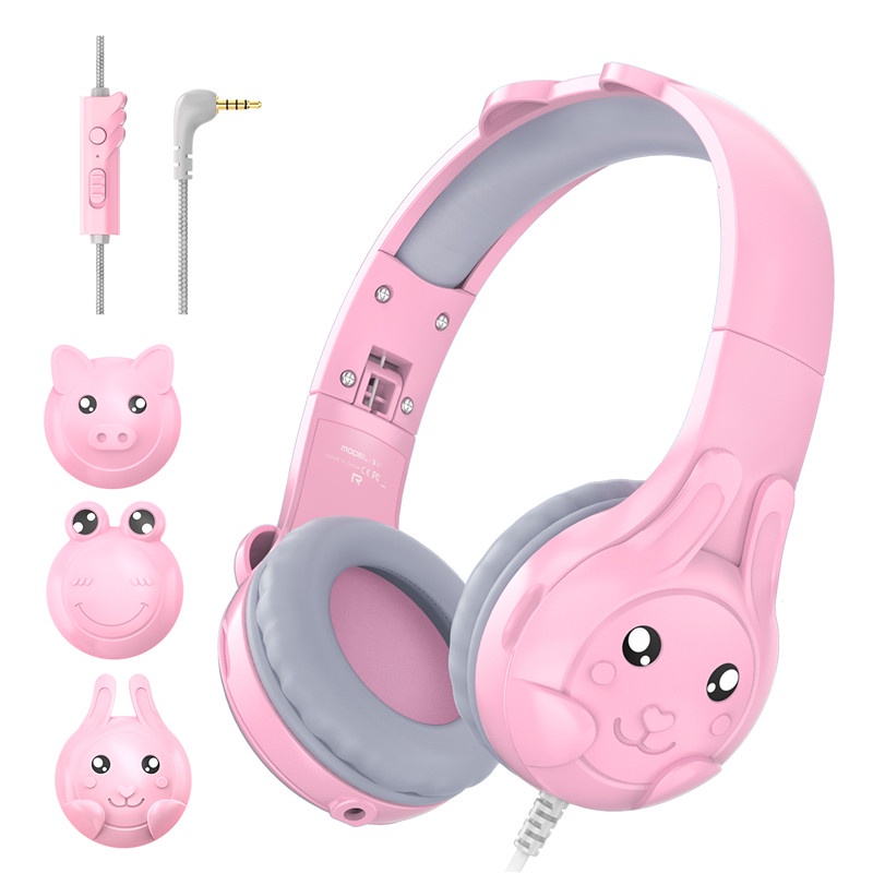 Sicibel S31 Headset Over Ear Motif Kartun Dengan Mic + Remote Control Untuk Anak