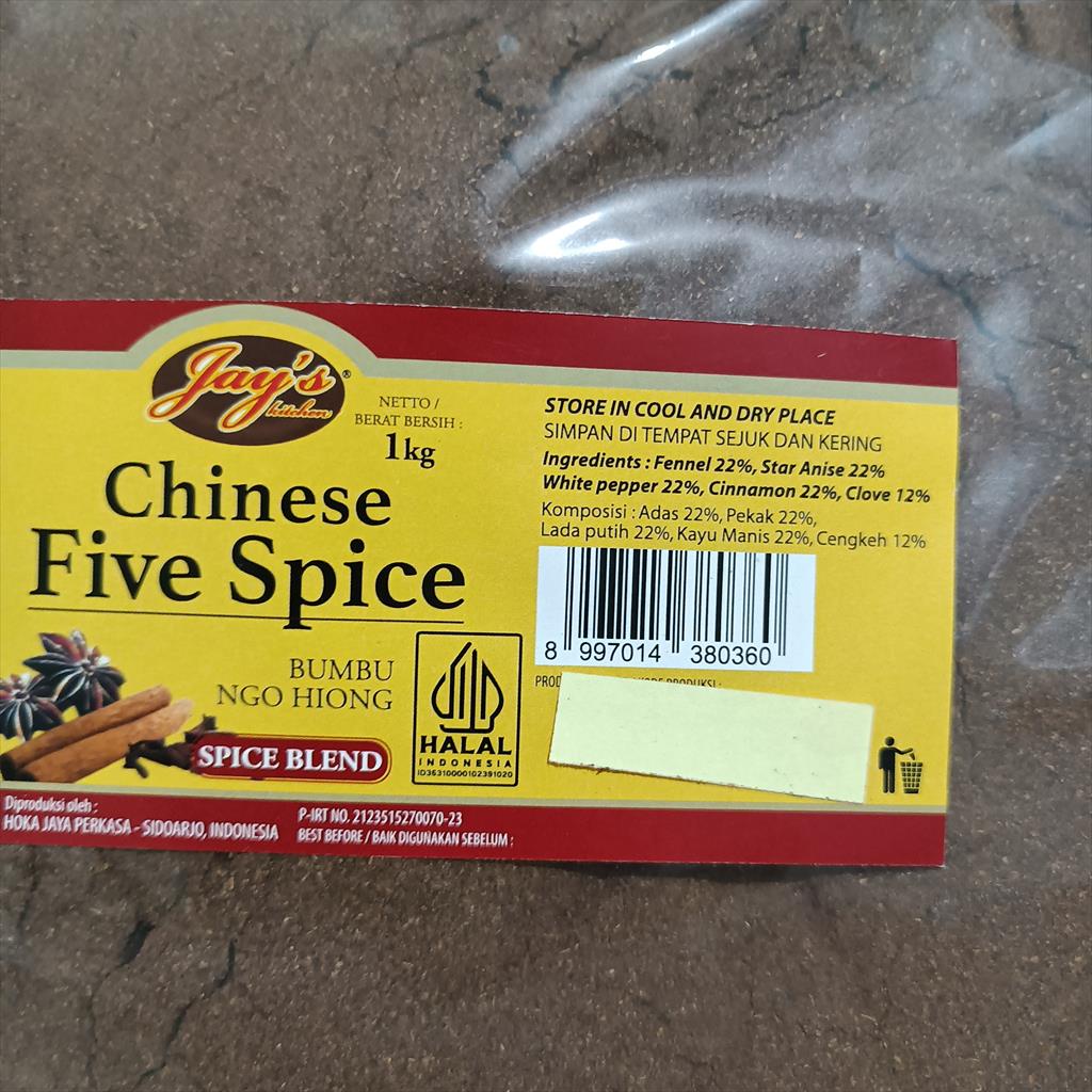 BUMBU NGO HIONG BUBUK 1 KG JAYS CHINESE FIVE SPICE BLEND NGOHIONG