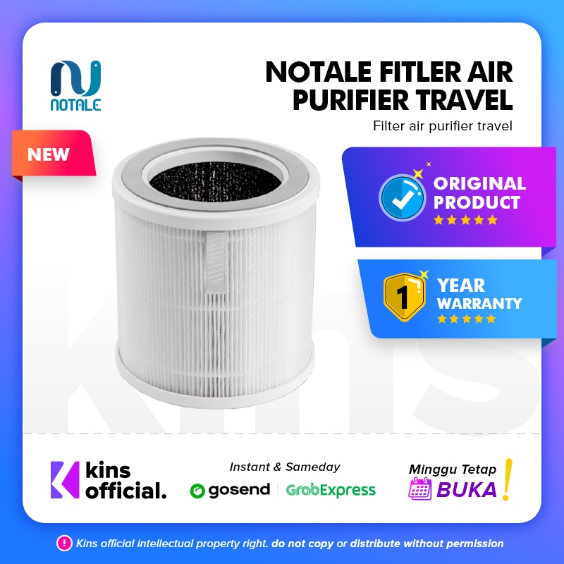 Notale Replacement HEPA H13 Filter Pengganti For Air Purifier Travel