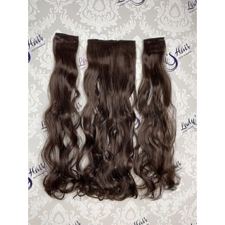 hair clip 3 layer lurus/ curly keriting, rambut sintetik extension