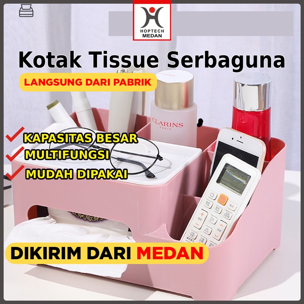 Kotak Tisu Serbaguna | Tissue Box |  Kotak Penyimpanan | Smartphone Holder |Tissue Box Multifungsi