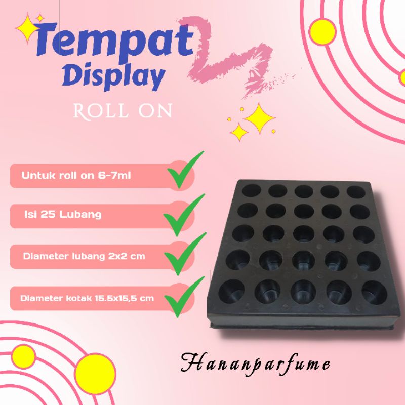 KOTAK DISPLAY ROLL ON / TEMPAT DISPLAY PARFUM