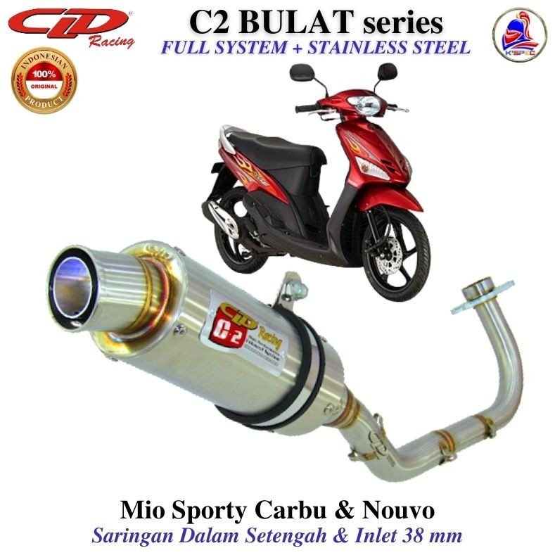 Knalpot CLD Racing type C2 BULAT series MIO SPORTY CARBU FS