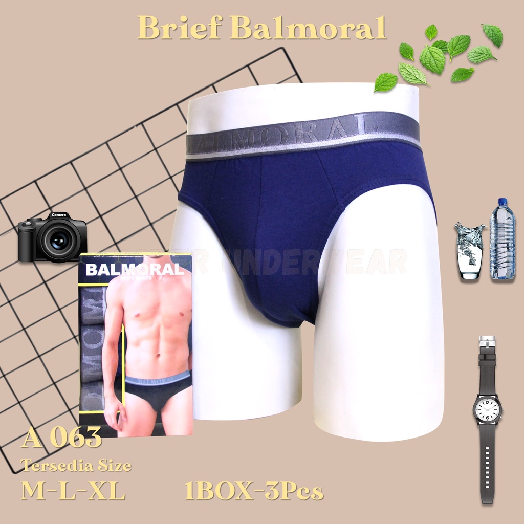 Celana Dalam Pria Brief Balmoral CD A 063 Isi 3Pcs