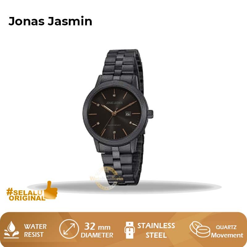 JAM TAMGAN WANITA Jonas Jasmin 2206 JJ-2206L BK-4 Original Murah
