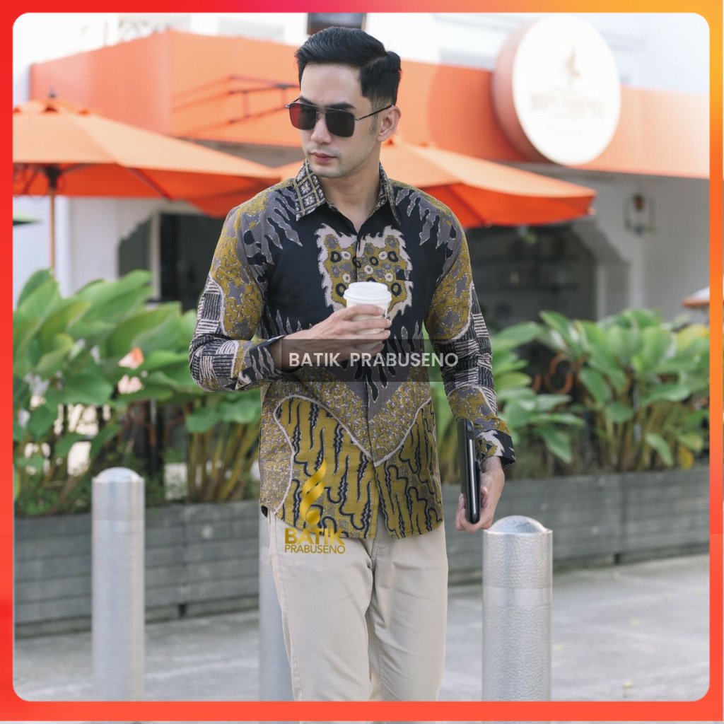Batik Prabuseno - KUNTO AJI Kemeja Batik Pria Lengan Panjang Slim Fit