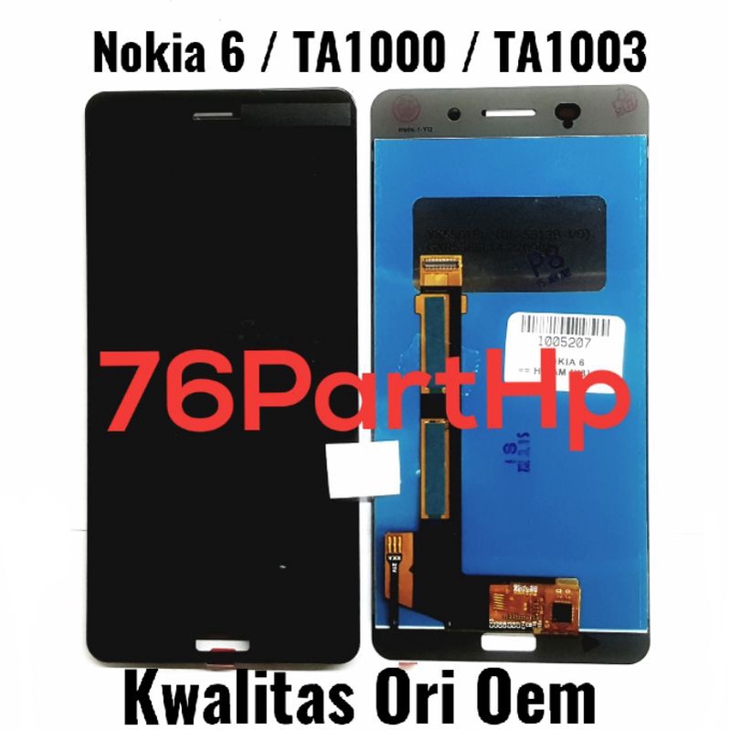 Ori Oem Lcd Touchscreen Fullset Nokia 6 - TA1000 - TA1003