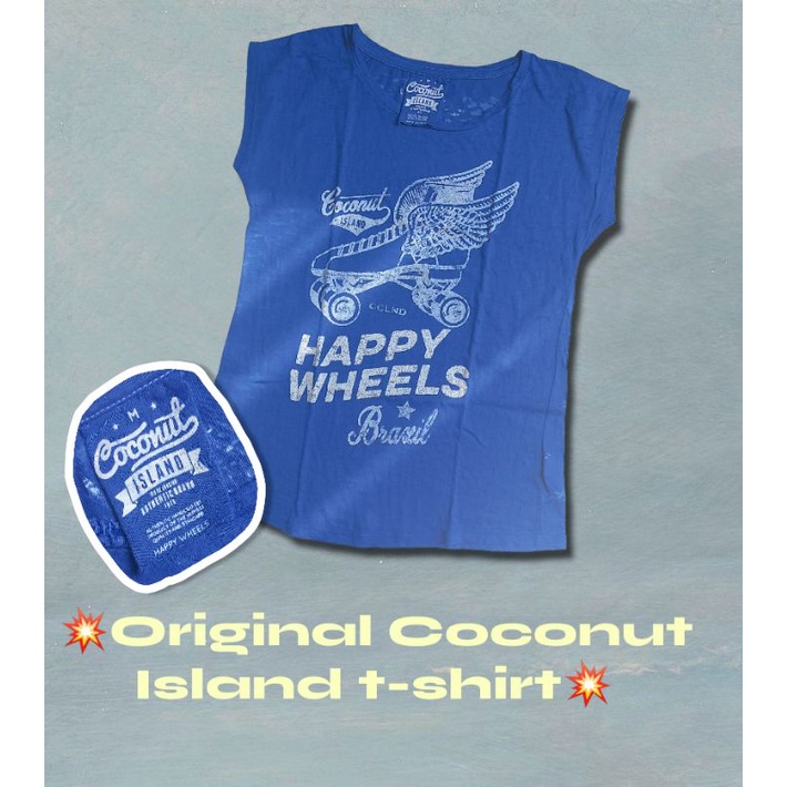 baju thrift coconut island kaos tipis adem-  LIHAT DESKRIPSI