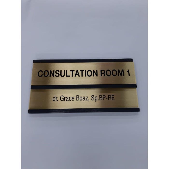 SIGNAGE NAMA RUANGAN DOKTER