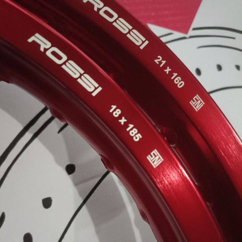 ROSSI RIM VELG WM KOTAK RING 21+ 18 HOLE 36 TRAIL KLX CRF 150 WR155