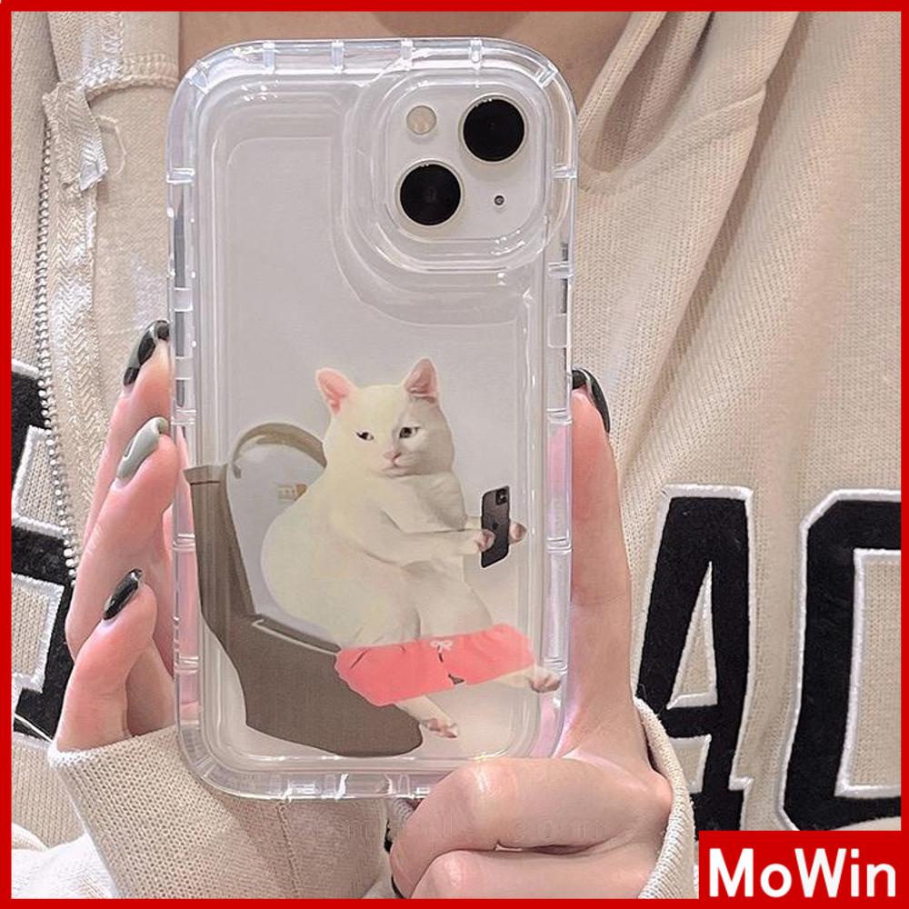 For iPhone 14 Pro Max iPhone Case TPU Soft Case Clear Case Airbag Shockproof Funny Cat Compatible For iPhone 13 Pro Max iPhone 12 Pro Max 11 7Plus 8Plus 6Plus XR xs