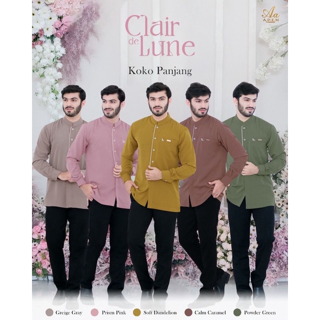 Koko Panjang Clair De Lune Sarimbit Original Aden 2023 PO (Koko Dad Lengan Panjang)