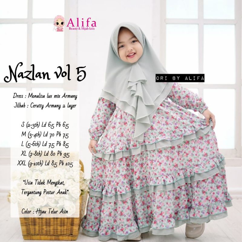 NEW NAZLA DRESS KIDS SYARI