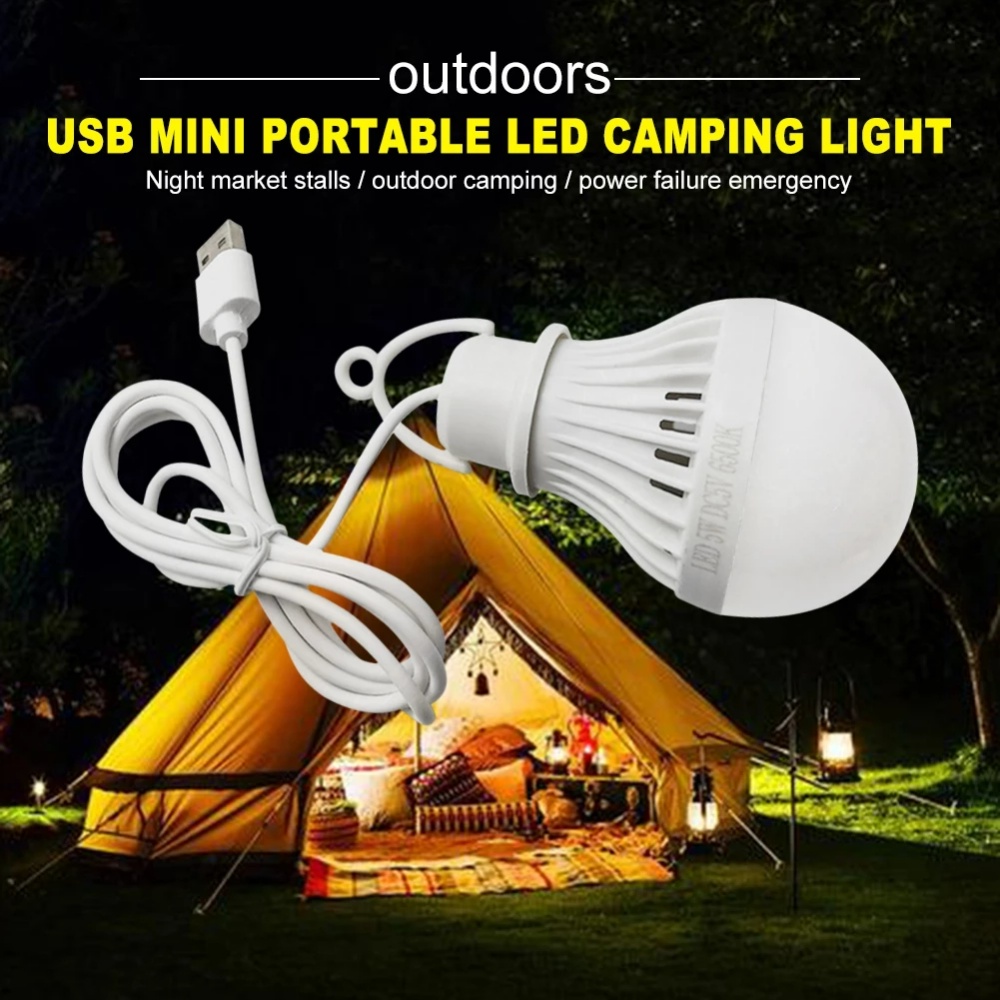 3w/7w/9w/12w 5V USB LED Bulb Lamp, Gratis Lampu Malam On/Off, Lampu Hemat Energi Konsumsi Rendah, Lampu Baca Indoor, Pencahayaan Tenda Berkemah Luar Ruangan