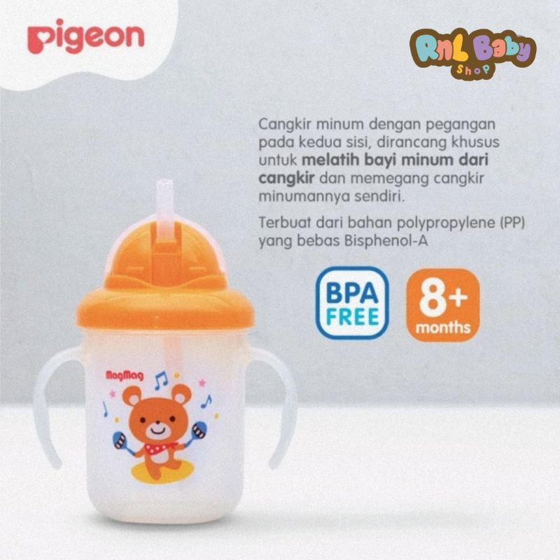 Pigeon Mag Mag Straw Cup Step 3 (8+ Bulan) - Gelas Bayi