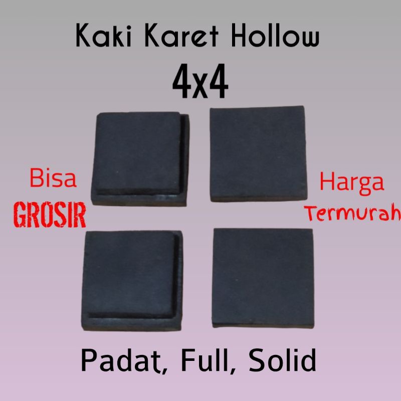 Kaki Karet Holo 4x4 / Kaki Besi Kursi Meja Rak hollow Full Padat Solid