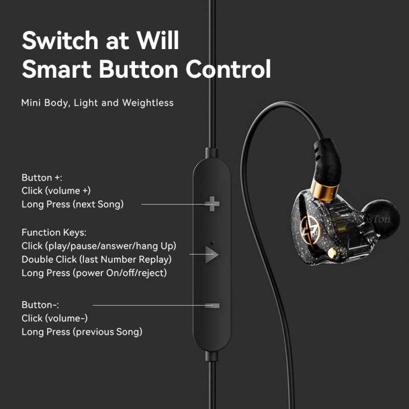 BX-02 Earphone Bluetooth Tahan Air Olahraga yang dipasang di Leher dengan Mikrofon HiFi Subwoofer Stereo Wireless Earphone