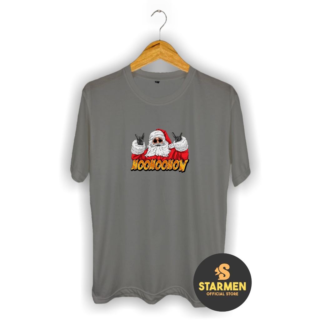 Kaos Distro Pria T-Shirt Motif Natal HOHOHO...