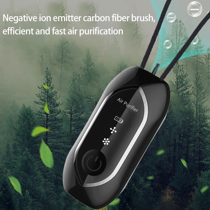 Wearable Air Purifier Necklace Elektronik Ion Negatif USB Pembersih Udara Portable Air Freshener