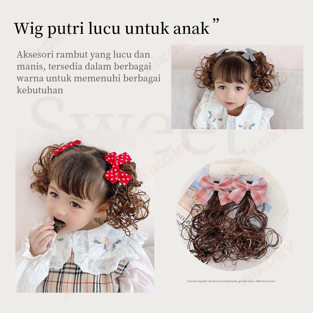 Aikoky Jepitan Wig Anak Perempuan korea 1 Set/2pcs