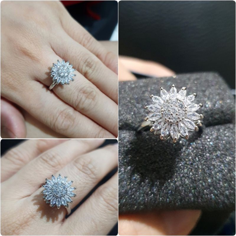 Cincin Zircon Lapis Emas mata kilau mirip emas asli Premium Quality Anti karat anti alergi mata kilau Rc718