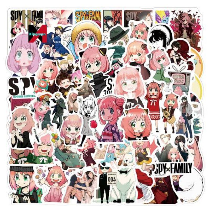 

Sticker Spy x Family 30pcs Stiker Anime Anya Forger