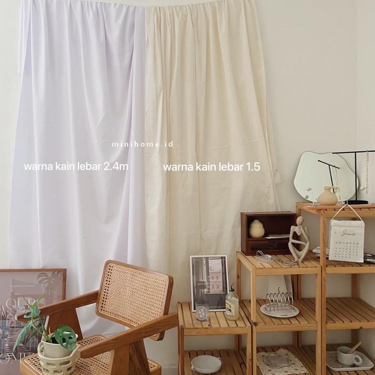 ((I-8-O ✓> kain backdrop polos kain background aesthetic foto studio putih korea properti foto baju 