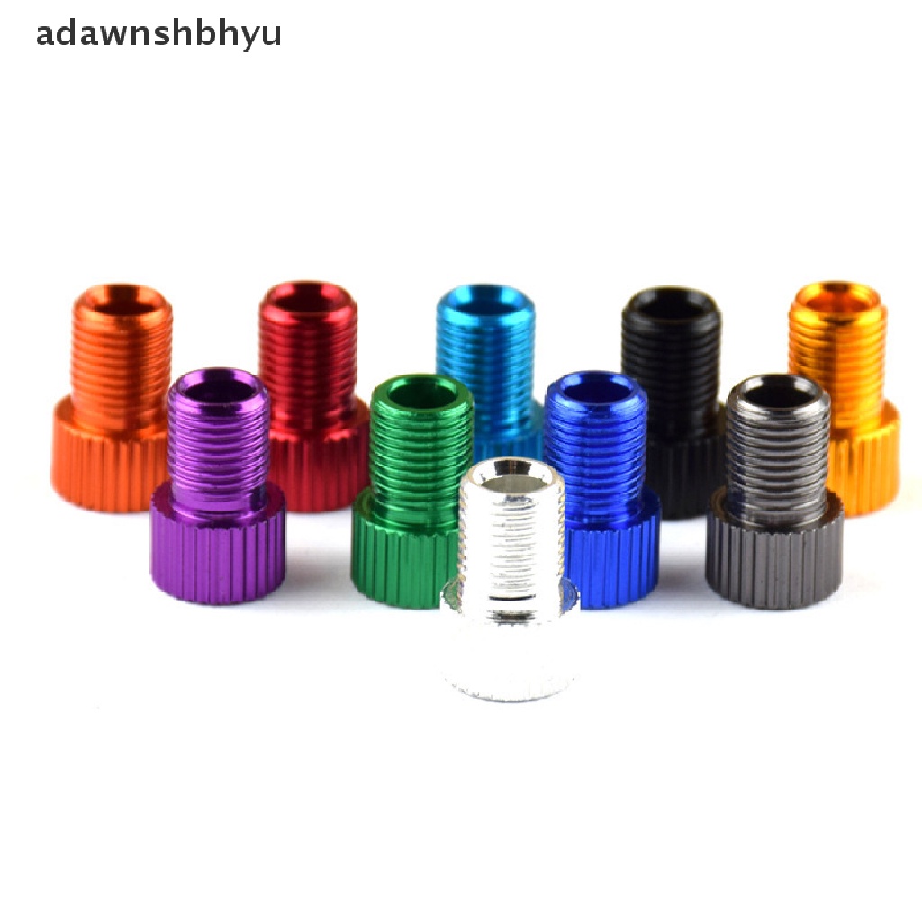 Adawnshbhyu 6pc Klep Sepeda Sepeda Alumunium PRESTA to SCHRADER Converter Car Valve Adapter ID