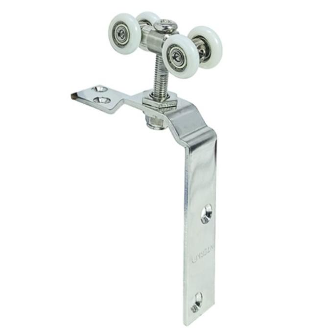 Roda Gantung Pintu Lipat Sliding Stainless Putar360Komplit Tanpa Rel