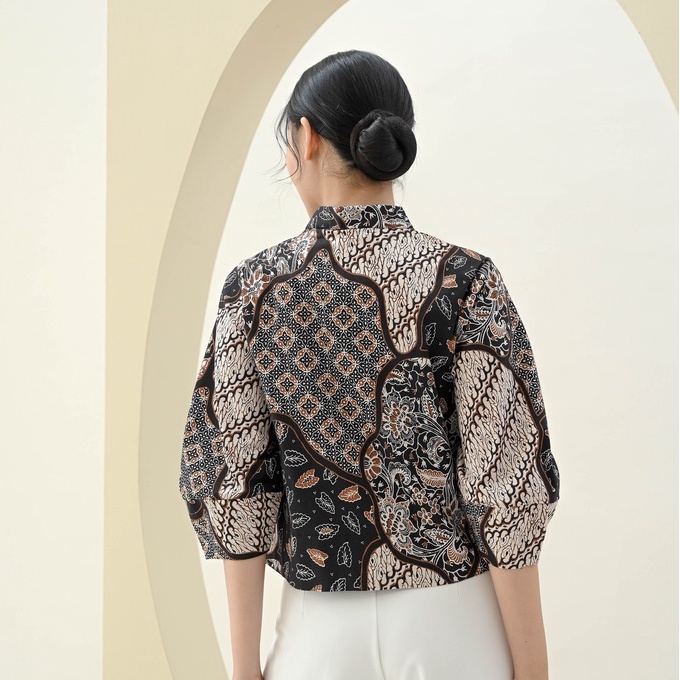 Outer Batik 135 ATK /Jaket Batik Wanita Modern/ Luaran Batik/ Seragam Batik