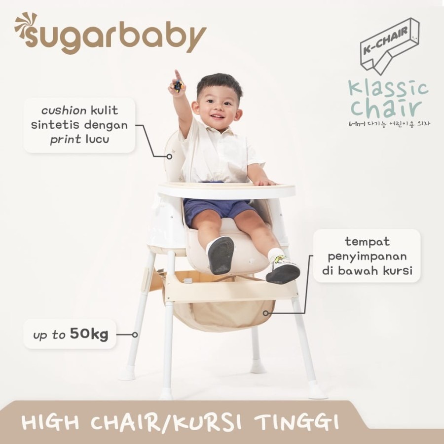 Sugar Baby - Klassic Chair High Chair 6in1 Kursi Makan Bayi