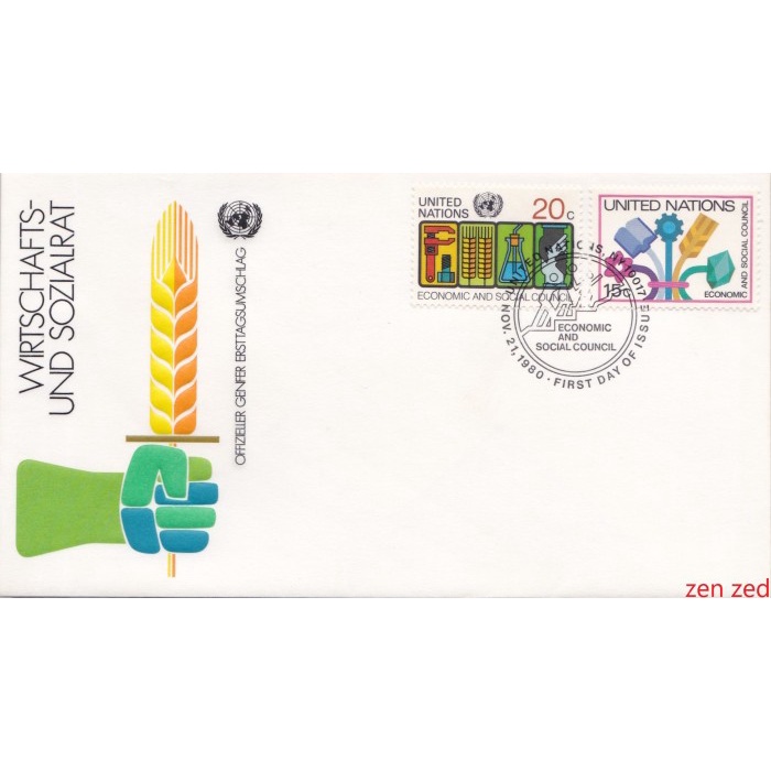

A358 Prangko United Nations FDC 1980 Economic and Social Council 1 Pcs