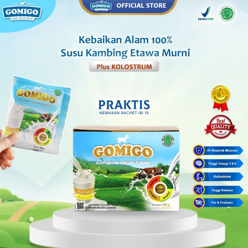 

Susu Kambing Etawa Gomigo 200g Plus Kolostrum Original Bpom