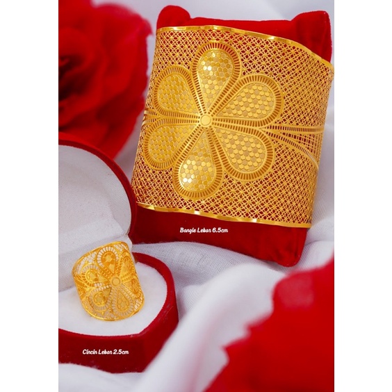 Set Perhiasan Emas Bangkok Lapis Emas 24K ,99% mirip emas Asli,Termurah,Terbaru,Terupdate