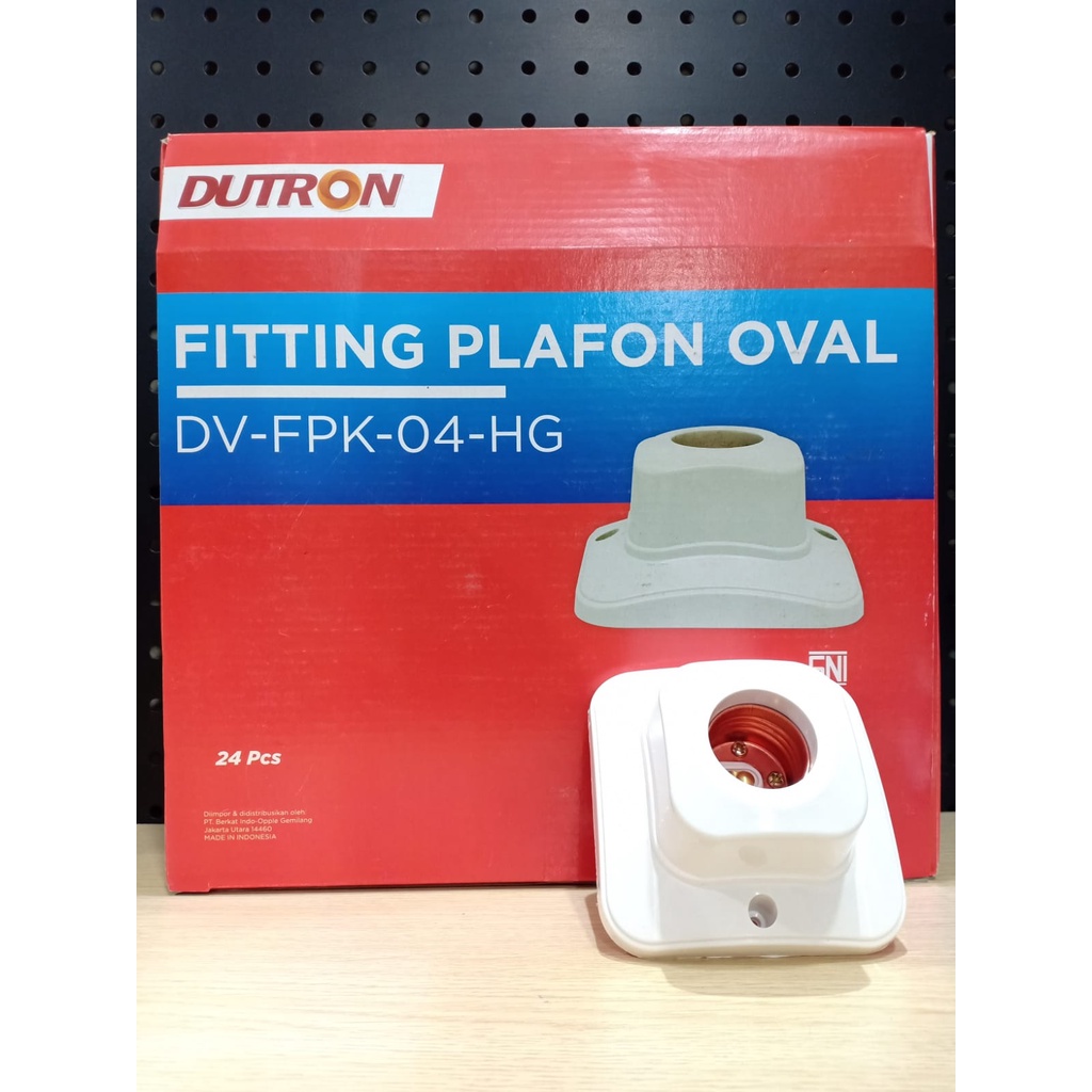 Dutron DV FPK 04 HG FittIng Lampu Plafon Oval Fitting Plafon 4 INCH