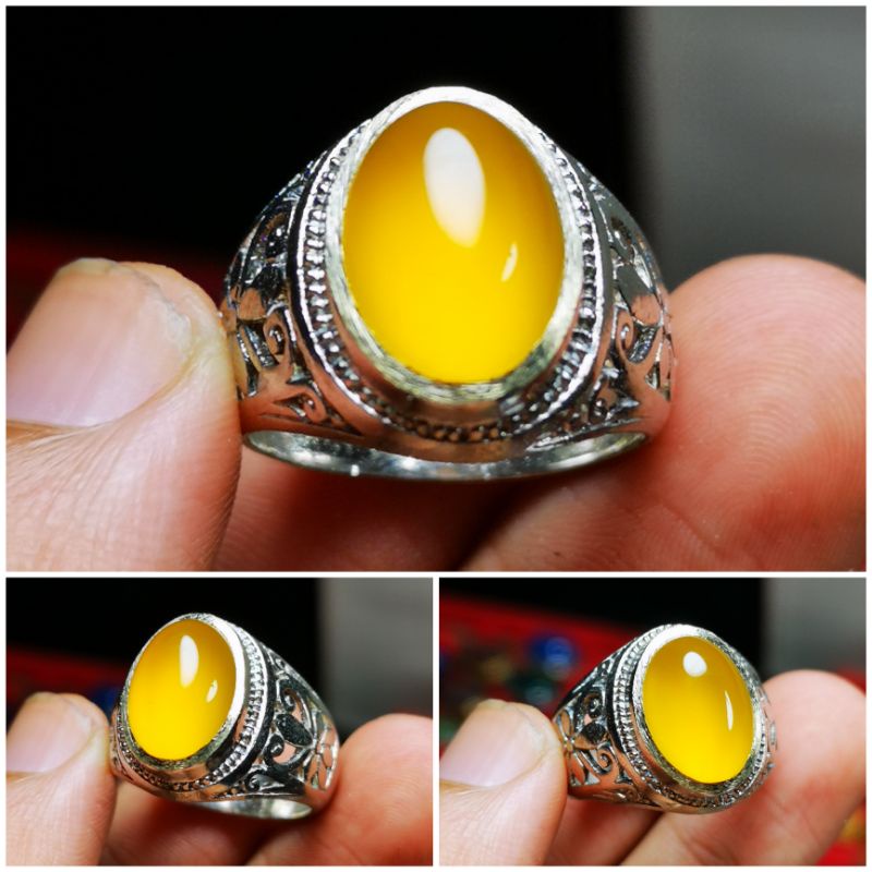 CINCIN BATU AKIK NATURAL YELLOW YAKUT