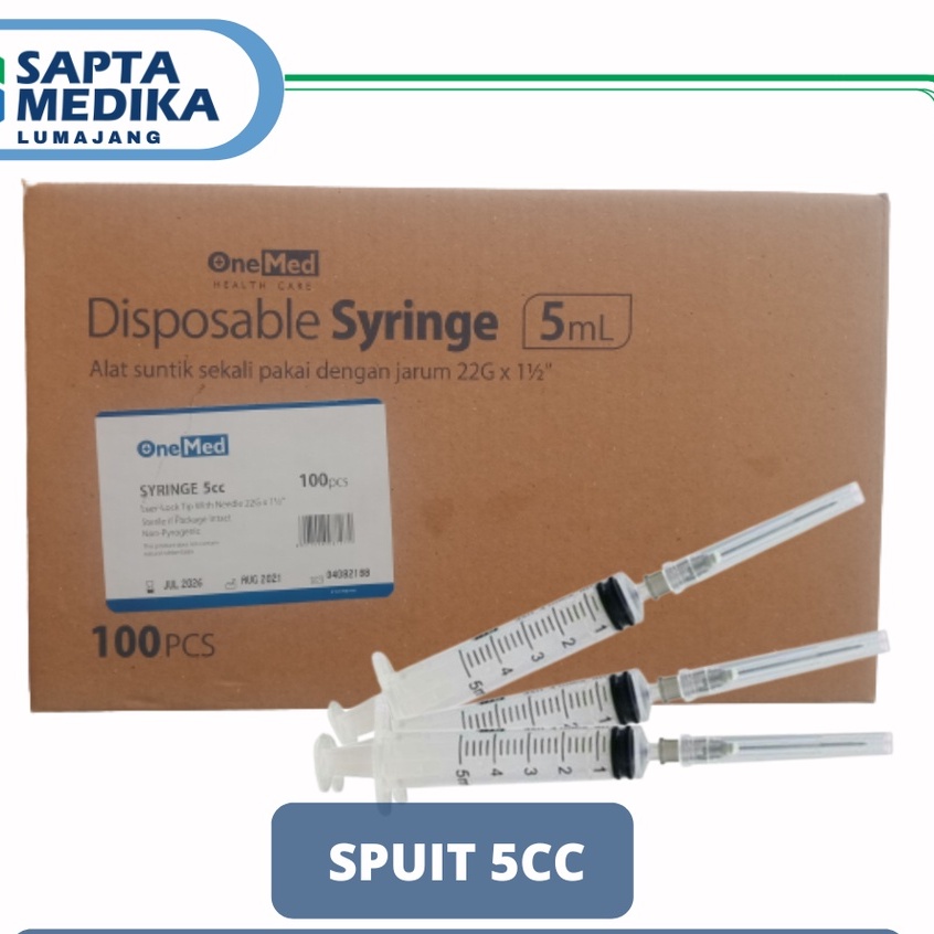 Disposible Spuit/Syringe 5cc Onemed