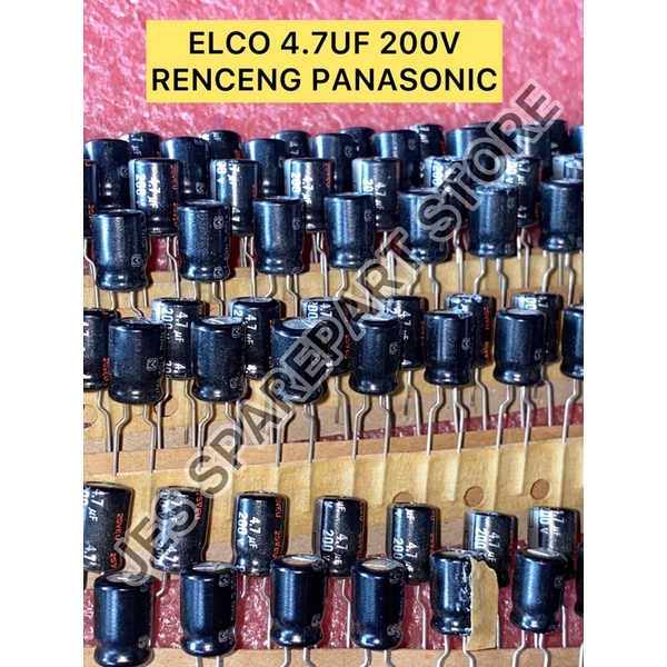 ELCO 4.7UF  200V RENCENG PANASONIC