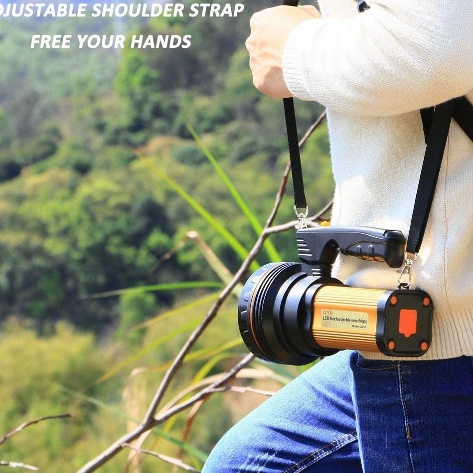 Murah Trending QYD Senter LED Super Terang 45W Tahan air  lampu cas Senter jumbo + Q953